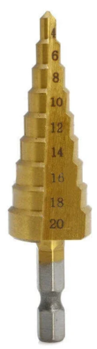  מקדח כרסום מדורג 4-20 HSS ראש אימפקט 4902401 