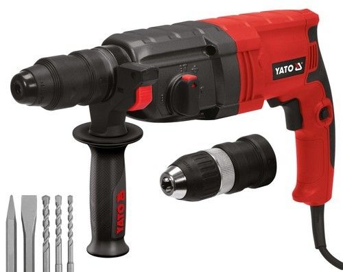 פטישון חשמלי 850W 3.3j דו כיוונית עוצמתי במיוחד SDS כולל סט אביזרים ומזוודה