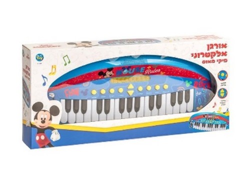 אורגן אלקטרוני מיקי מאוס לילדים עם מקשים וצלילים