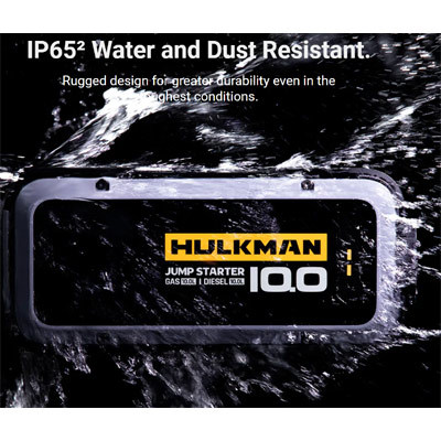בוסטר התנעה מקצועי HULKMAN Alpha100 תקן IP65 הנעה 4000A לרכבי בנזין ודיזל 10000 סמק