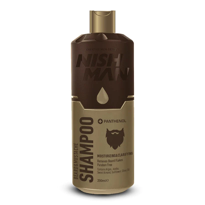 דיל! 10 יחידות שמפו לזקן Nishman Beard & Mustache Shampoo 200ml 