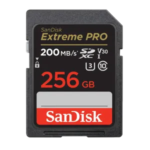 כרטיס זיכרון בנפח GB256 S.D EX PRO 4K 200S מבית SANDISK