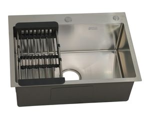 כיור מטבח נירוסטה 60*45*21 ס"מ 70-5120 AQUA