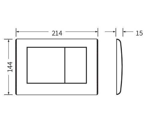 ע- לחצן הפעלה דו-כמותי  נירוסטה מוברש PLANUS חמת 9240320