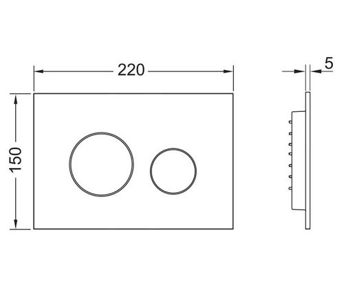 ע- לחצן הפעלה דו-כמותי  מפלסטיק רוז גולד מוברש LOOP חמת 9240921F20S