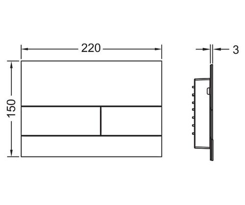 ע- לחצן הפעלה דו כמותי נירוסטה  square חמת 9240830
