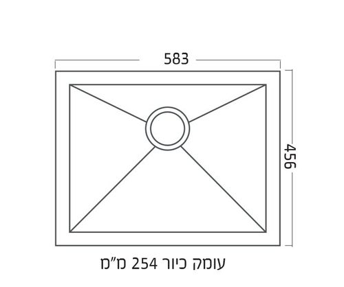 כיור מטבח נירוסטה עלית 60 חמת 779923