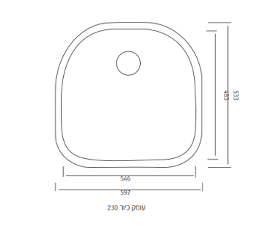 כיור מטבח נירוסטה סולו חמת 779903 