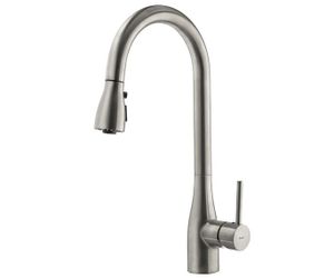 ברז נשלף למטבח pull down צבע נירוסטה מוברש חמת 304567F16S