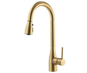 ברז נשלף למטבח pull down צבע זהב מוברש חמת 304567F15S