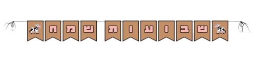 שרשרת 'שבועות שמח' דגם קראפט