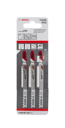 סט 5 מסוריות למסור אנכי BOSCH T 102 D CLEAN FOR PP