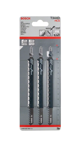 סט 3 מסוריות למסור אנכי BOSCH T 344 D SPEED FOR WOOD