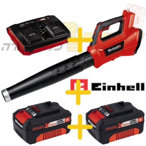 מפוח עלים בראשלס GE-LB 36/210 Li E-Solo 18V + שתי סוללות 4AH + מטען איינהל Einhell 