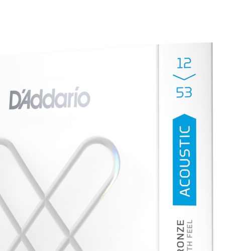 זוית נוספת D'Addario 12-53 Light, XS 80/20 Bronze Coated Acoustic Guitar Strings