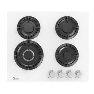 כיריים גז Midea 60GH503-W זכוכית לבנה