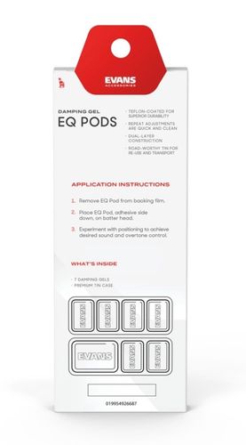 זוית נוספת Evans EQ Pods Drum Damper Gels