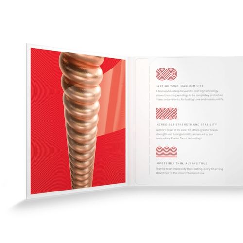 זוית נוספת D'Addario 13-56 Medium Coated Acoustic Guitar Strings