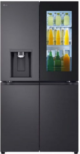 מקרר 4 דלתות 638 ליטר LG דגם GMG960 נירוסטה שחורה