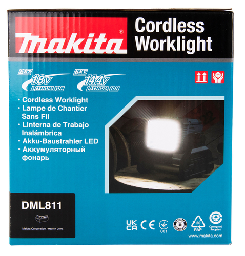 פנס זרקור 230V/14.4/18V נטען/חשמלי 3000 לומן MAKITA DML811