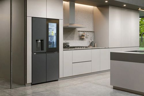 מקרר 4 דלתות 638 ליטר LG דגם GMG960 נירוסטה שחורה