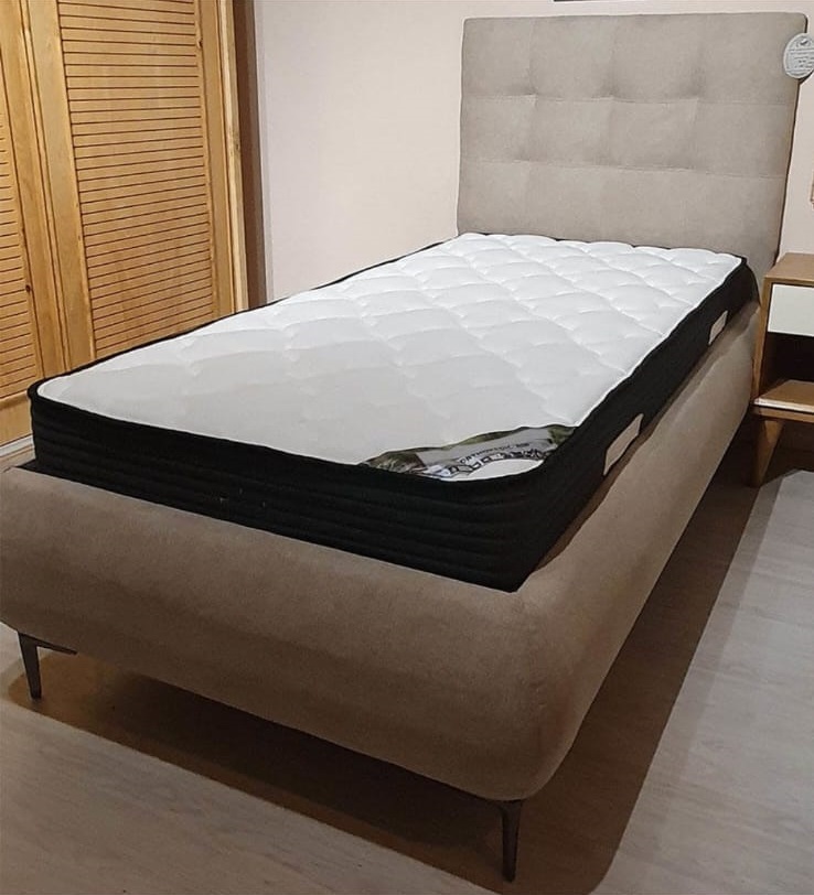 מיטת יחיד מרופדת + ארגז מצעים + ראש מיטה דגם H 530
