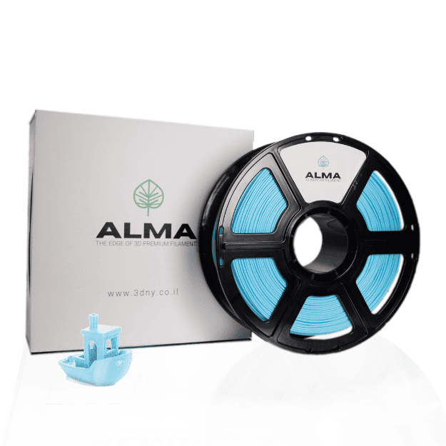פילמנט איכותי מסוג PLA Matte מבית ALMA צבע כחול אייס
