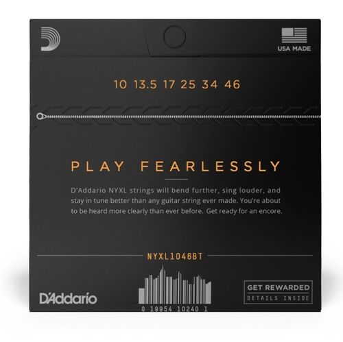 זוית נוספת D'Addario 10-46 Regular Light Balanced Tension Electric Guitar Strings