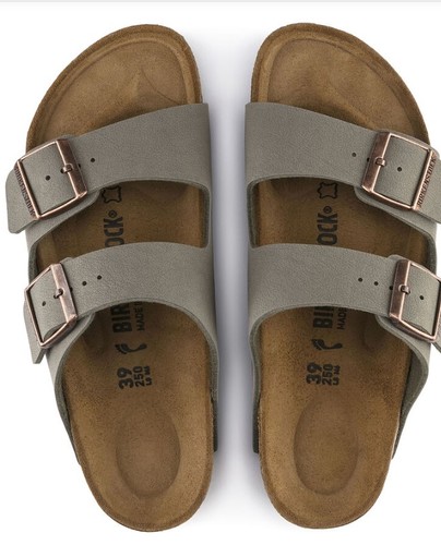 כפכפי בירקנשטוק לגברים Arizona Birko Flor Nubuck Stone