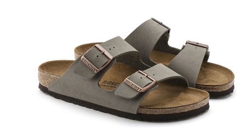כפכפי בירקנשטוק לגברים Arizona Birko Flor Nubuck Stone