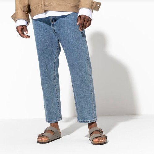 כפכפי בירקנשטוק לגברים Arizona Birko Flor Nubuck Stone