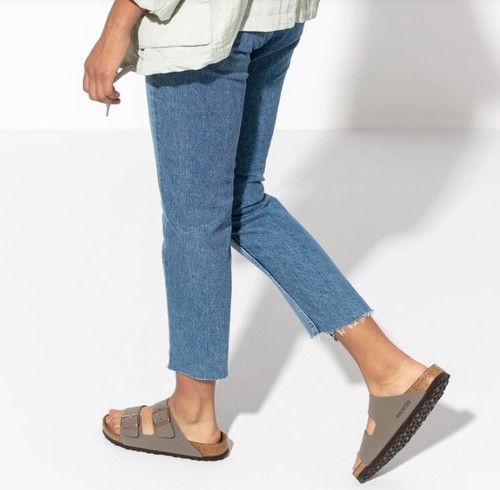 כפכפי בירקנשטוק לגברים Arizona Birko Flor Nubuck Stone