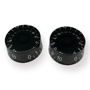 סט 2 כפתורים לגיטרה AX-L522-2 AxLabs Black Speed Knob With White Font