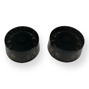 סט 2 כפתורים לגיטרה AX-L523-2 AxLabs Aged Black Speed Knob With White Font