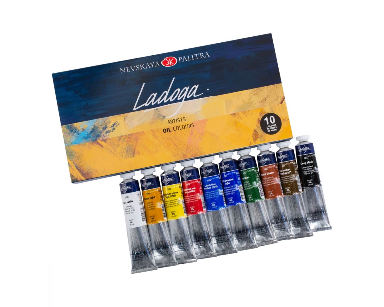 סט 10 צבעי שמן Ladoga (46 מ"ל)