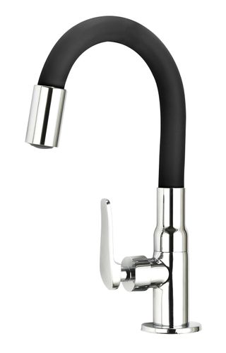 ברז פרח מים קרים פית גומי שחורה AQUILA