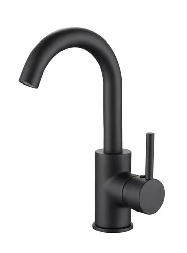 ברז פרח קצר DONALD שחור AQUILA PREMIUM