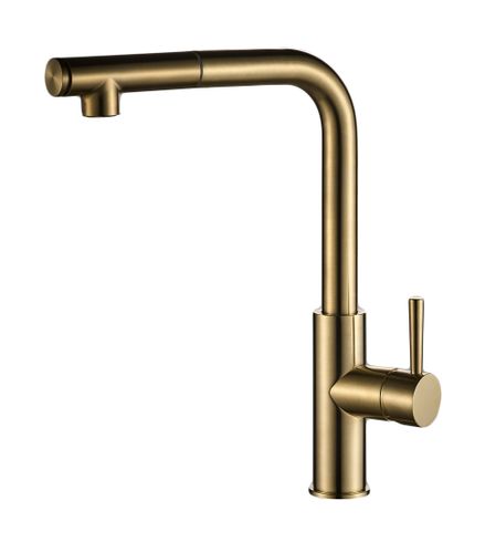 ברז מטבח נשלף MARCEL זהב מוברש AQUILA PREMIUM
