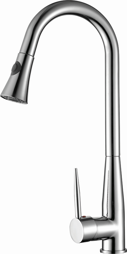 ברז מטבח נשלף CUCINA כרום ניקל AQUILA PREMIUM