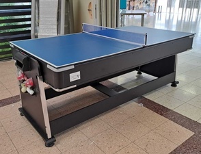 שולחן משולב 7 פיט  4 ב-1 הוקי ביליארד פינג פונג ושולחן אוכל MG