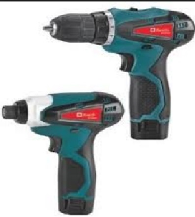 סט אימפקט - מברגה/מקדחה 10.8V עם 2 סוללות ליתיום 1.3AH