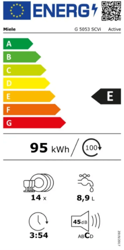 מדיח כלים אינטגרלי דגם Miele G5053SCVi Active מילה
