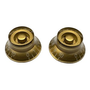 סט 2 כפתורים לגיטרה AX-L550-2 AxLabs Gold Bell Knob With White Font