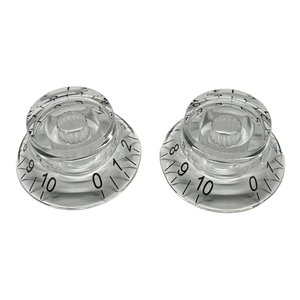 סט 2 כפתורים לגיטרה AX-L551-2 AxLabs Clear Bell Knob With Black Font