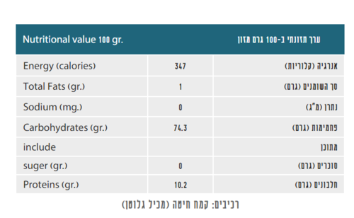 קמח חיטה לבן בהיר שטיבל 405 - ללא צורך בניפוי