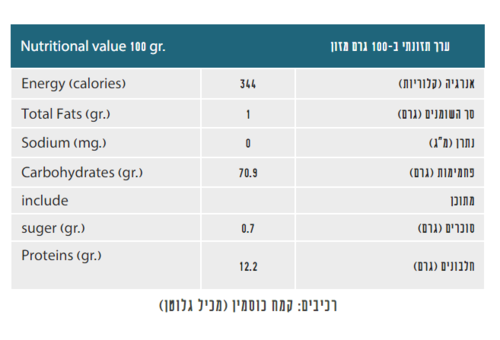 קמח כוסמין לבן 1 ק