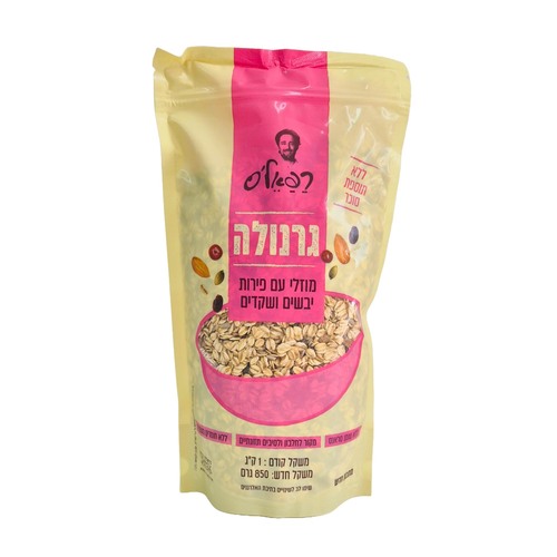 רפאל'ס מוזלי עם פירות יבשים ושקדים לא קלוי וללא סוכר 850 גרם