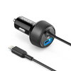 מטען לרכב Anker Elite USB PORT+Lightning Cable 24W A2214