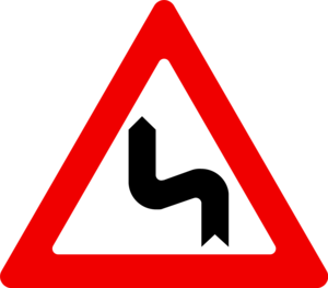 תמרור 105 עקומה שמאלה ואחכ ימינה