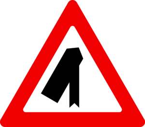 תמרור 126 התמזגות עם כביש שבו זכות קדימה משמאל